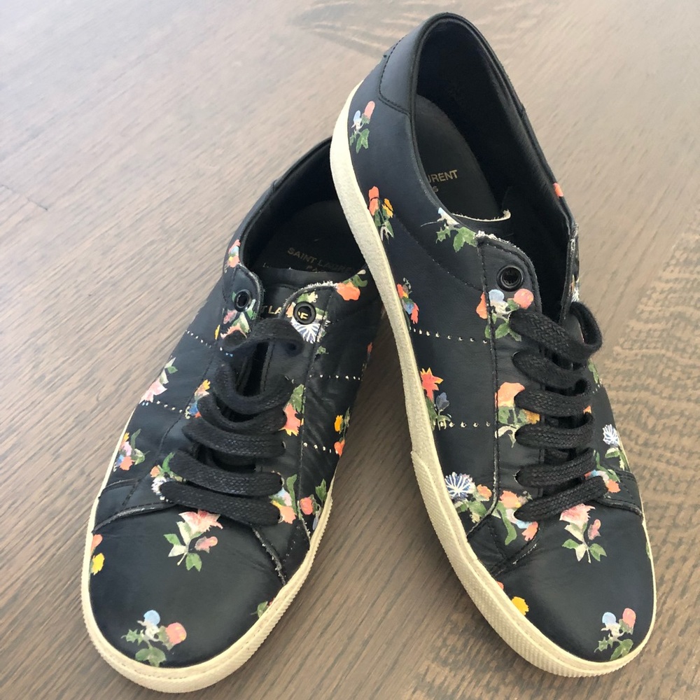 Saint Laurent Floral Sneakers AUTHENTIC